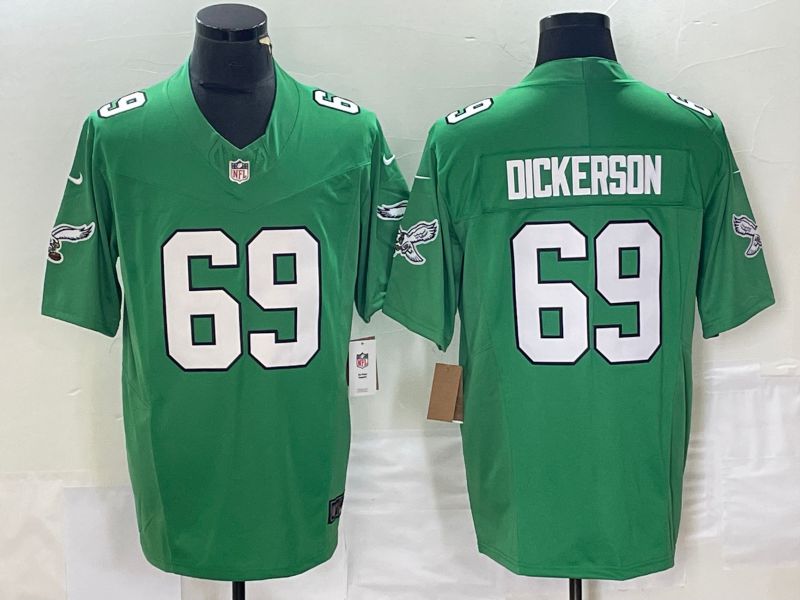 Men Philadelphia Eagles #69 Dickerson Green 2023 Nike Vapor Limited NFL Jersey style 5